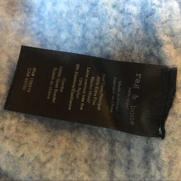 Rag and Bone Extra Fine Wool Sweater w/ Suede - Picture 7 of 7